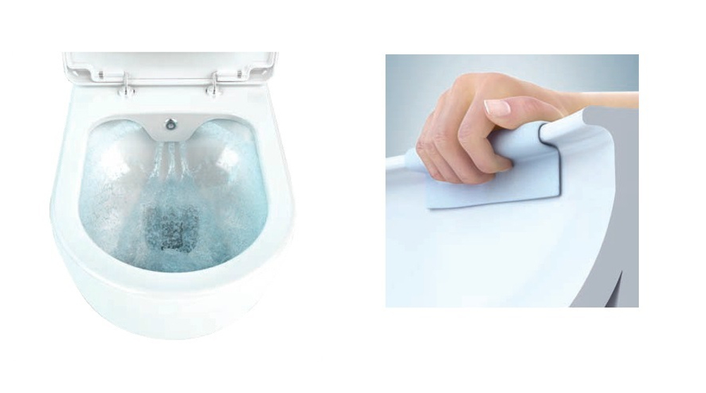 Унитаз подвесной безободковый  Kale IDEA  в комплекте с ТОНКИМ сиденьем микролифт