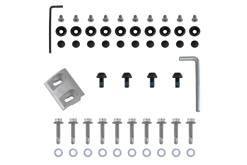 Крышка кузова для Sollers ST6, роллета раздвижная 1538х1606 мм, алюминиевая, черная РИФ
