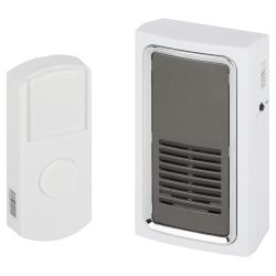 Звонок дверной ЭРА C96 беспроводной от сети белый с черным 6 мелодий