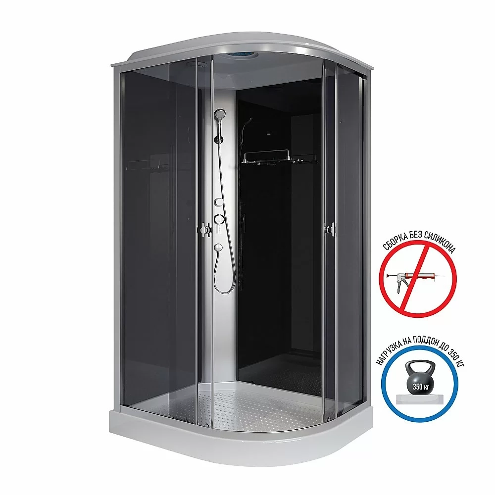 Душевая кабина Niagara Eco E120/80/13/TN 120х80 стекло тонированное/профиль хром