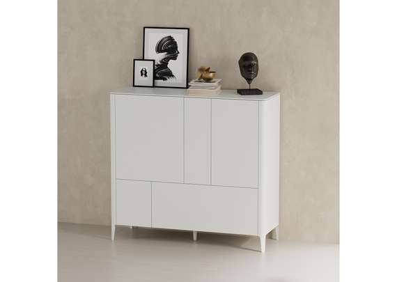 Шкаф Type 3 двери 2 ящика высота 135 см (светло-серый)