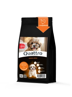 Корм для щенков Лхаса апсо, с индейкой, 800 гр, QUATTRO