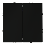 Перекрестный переключатель встраиваемый VOLTUM S70 двухклавишный 10А, (черный матовый)