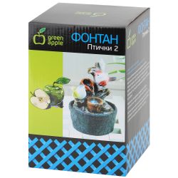 GAFN01-400 GREEN APPLE настольный фонтан с подсветкой Птички 2