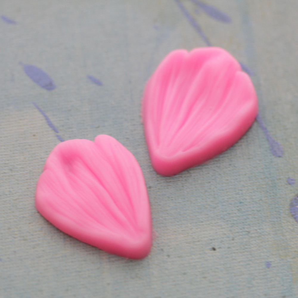 Молды силиконовые для лепки цветов. Набор из 2х штук: серединка цветка и лепесток космеи(цинии) / Форма для лепки из полимерной глины, воска, мыла, самозатвердевающих масс