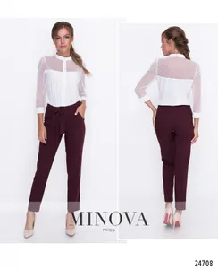 Брюки 1092-бордо Minova
