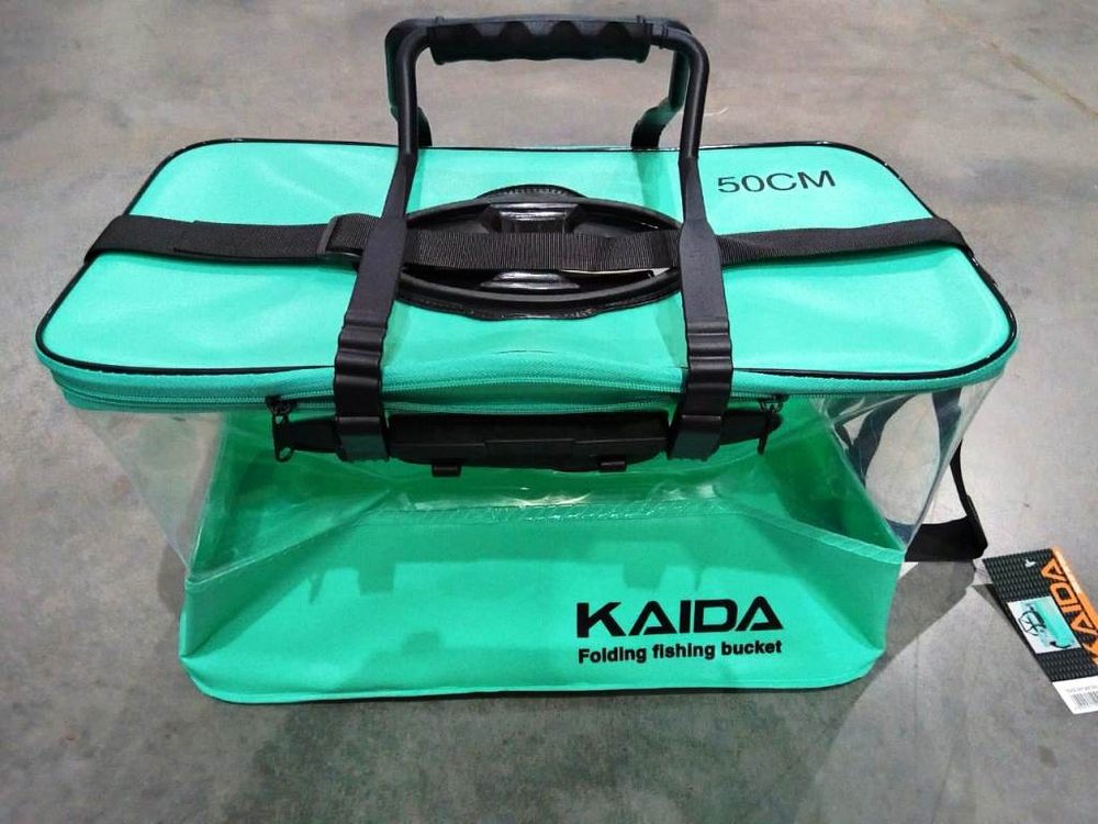 Сумка-кан для рыбалки бирюзовая 50см.35л.