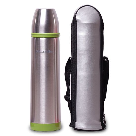 Термос 1000 мл. из нержавеющей стали Kamille KM-2059 с чехлом