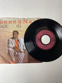 Винтажная виниловая пластинка LP Johnny Nash Rock Me Baby (Germany 1986) 7 дюймов