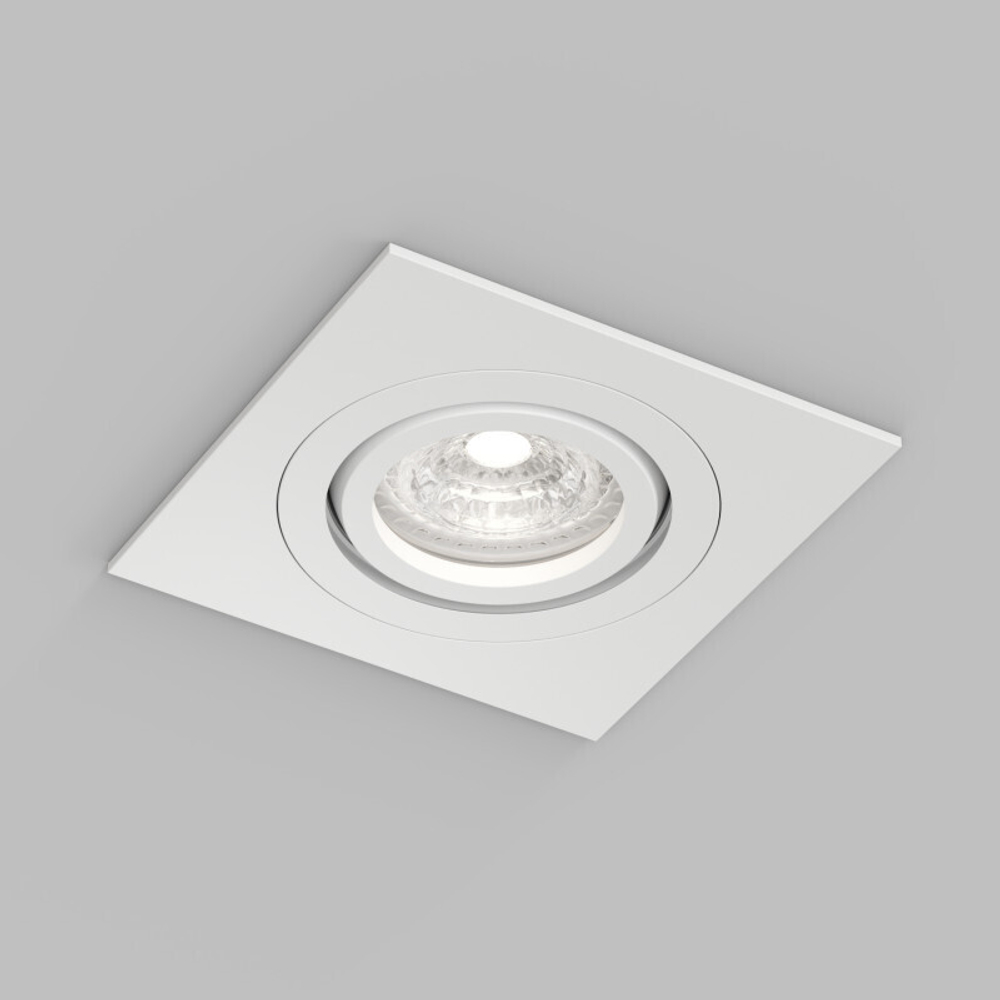 Встраиваемый влагозащищённый светильник HYDRO, IP44, до 15 Вт LED, GU10, алюминий, белый