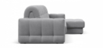 Угловой диван Босс Слип 160 Велюр Монолит сталь