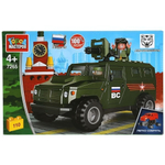 Конструктор пластмассовый 110эл. "АМН ВПК-233114 Тигр. Бронемашина на параде" коробка (Город мастеров)