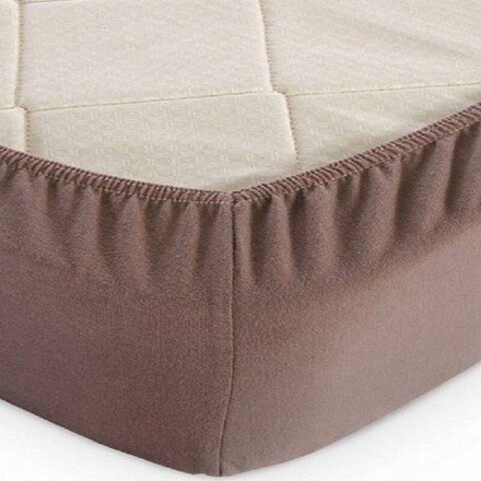 Простыня трикотажная на резинке "О. МОККО", борт 20 см, 100% хлопок, Россия.