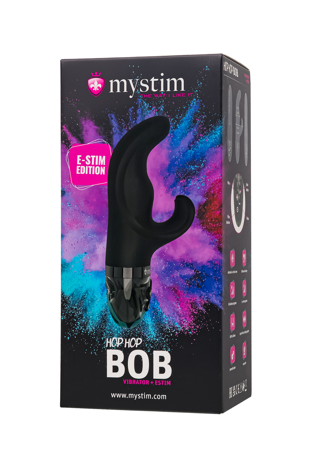 Вибратор Mystim Hop Hop Bob с электростимуляцией 16,5 см