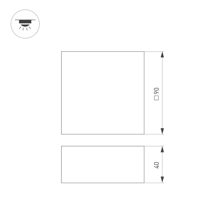 Встраиваемый светодиодный светильник Arlight DL-Grigliato-S90x90-6W Day4000 047658