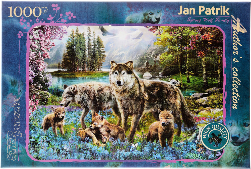 STEP Puzzle Пазл 1000 Семья волков весной (Авторская коллекция) 79547 Степ /9/ .