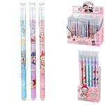 Ручка гель пиши-стирай 0,38мм. "Зубастик" синяя, термочувств.чернила, смен.стержень 130 мм. корп. цв