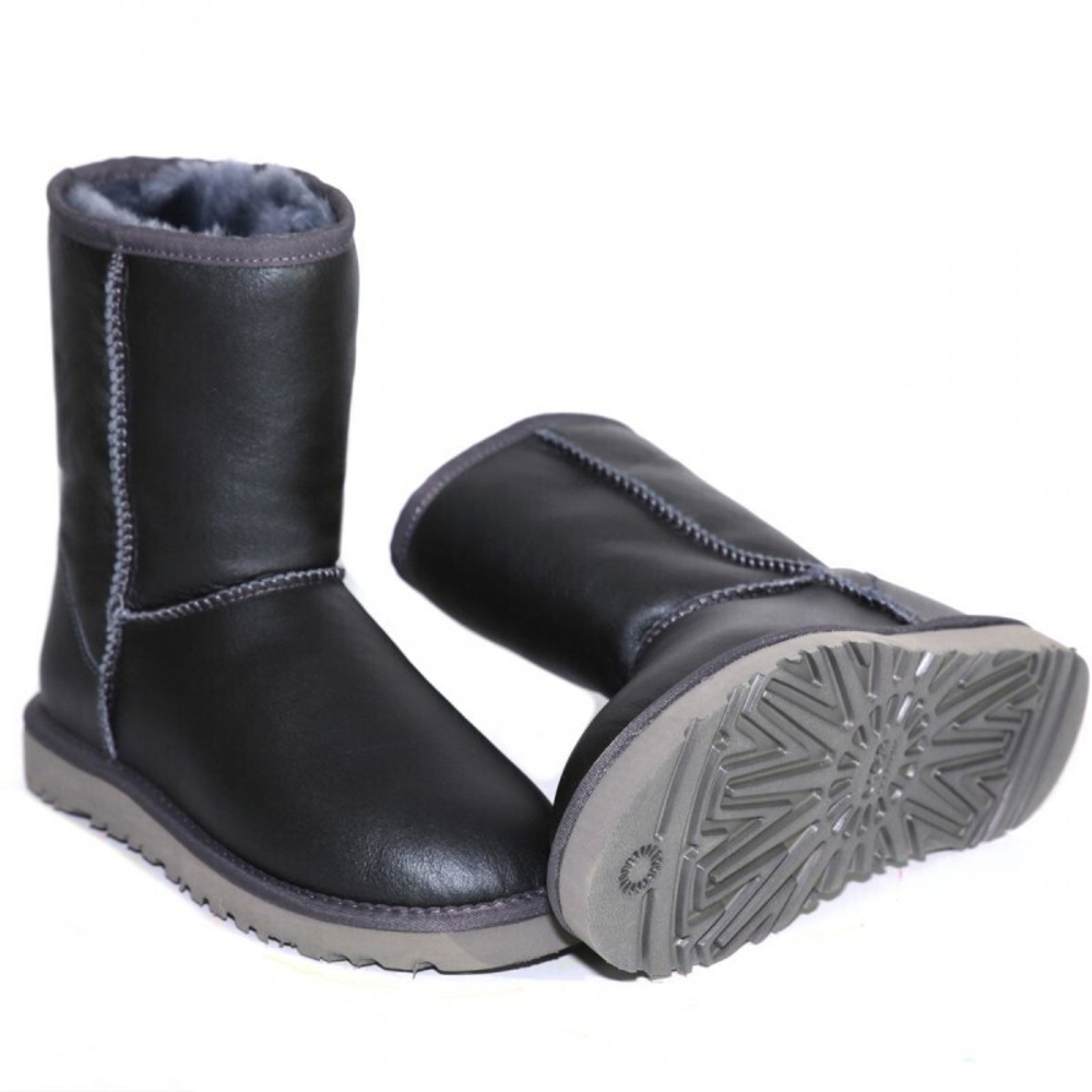 Угги Classic Short Metallic Grey