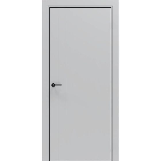 Купить Межкомнатная дверь Porta-50 4AB кромка чёрная Shellac Grey глухая