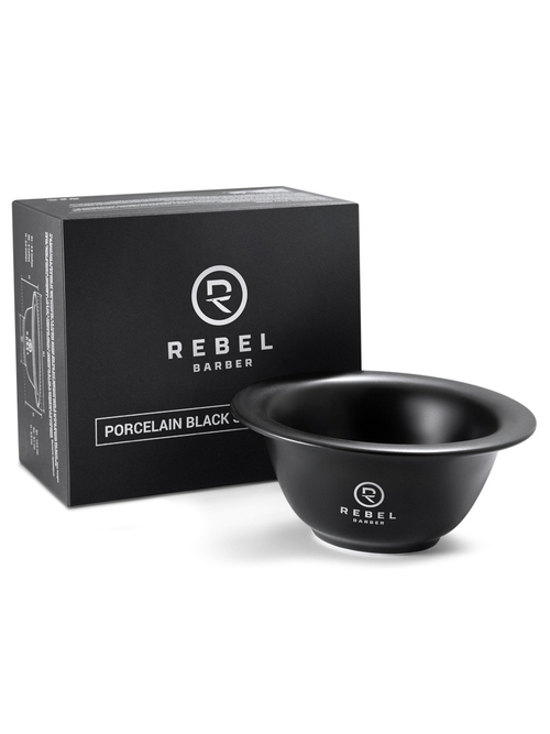 REBEL BARBER Black Matt Shaving Bowl - Фарфоровая чаша для бритья