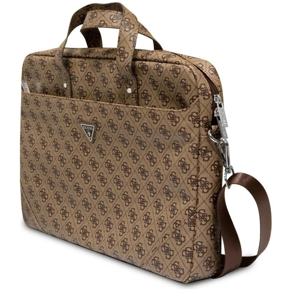 Сумка Guess 4G Bag with Triangle metal logo для ноутбуков 15"/16", Коричневая (GUCB15P4TW)