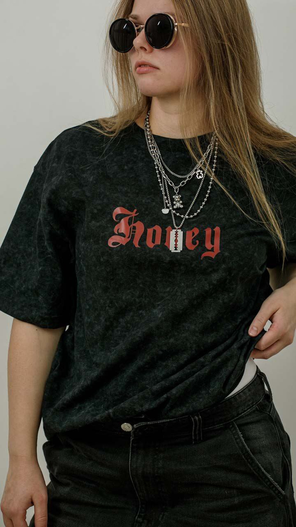 HONEY Футболка из вареного трикотажа