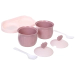 Набор банок для специй SEGRETO» 2шт с ложками 20*10*12см пыльная роза