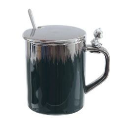 GAEM Кружка с крышкой и ложкой, 330 мл, L12 W8 H12,5 см, 4в.