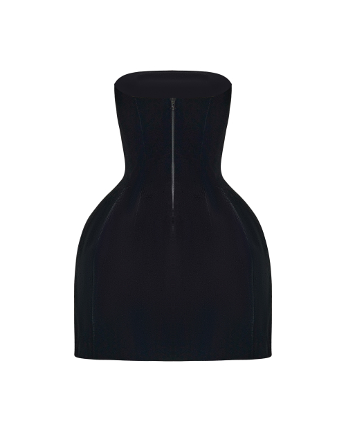 Платье мини корсетного типа из бархата