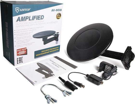 Antop AV-9018 DVB-T2 ДМВ+МВ+FM активная Антенна