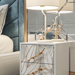 Тумба Арт Стайл с 2-мя ящиками Айс Амбер