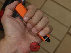 Нож Microtech Ultratech Helhound H/E - оранжевая рукоять, клинок сатин + запчасти RK-366