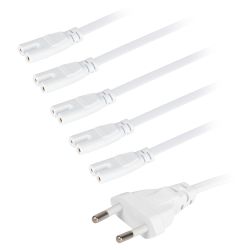 Разветвитель сетевой для линейных светильников ЭРА Разветвитель 5х IEC C7 2pin+timer на 5 точек с таймером 9, 12, 15H 2м