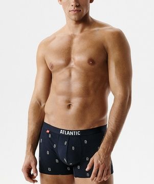 Трусы мужские боксеры (3шт) Atlantic 3MH-227, хлопок, деним + темно-синий + темно-серый