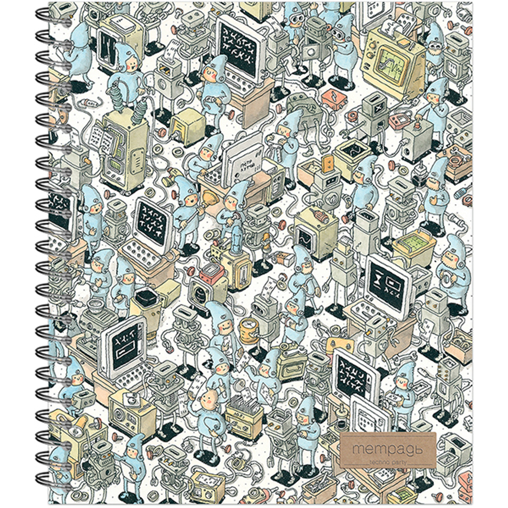 НОВИНКА! Тетрадь общая 48 листов на металлическом гребне "Технодудлинг"