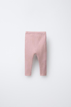 ZARA ЛЕГИНСЫ В РУБЧИК, СВЕТЛО-РОЗОВЫЙ