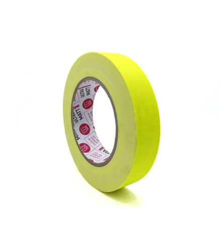Клейкая лента Gaffer Tape@ultraMATT - Гаффа тейп 25мм/25м - Желтый (Светится в ультрафиолете)