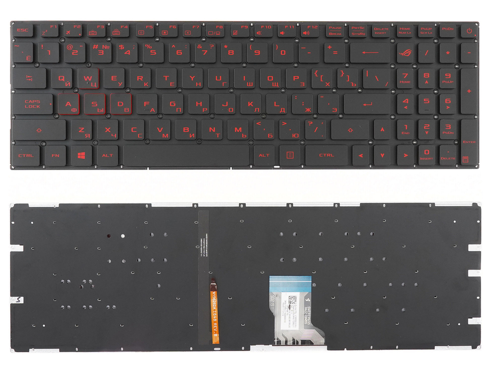 Клавиатура для ноутбука Asus GL502 черная c подсветкой