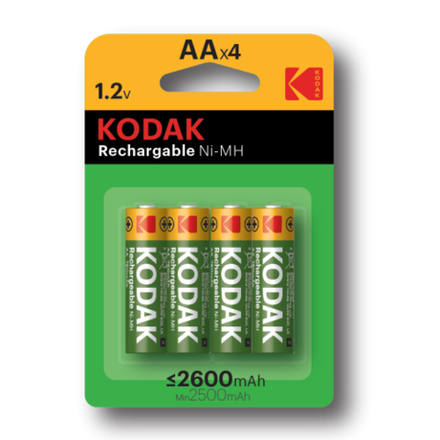 Аккумуляторы NiMH (никель-металлгидридные) Kodak HR6-4BL 2600mAh [KAAHR-4]