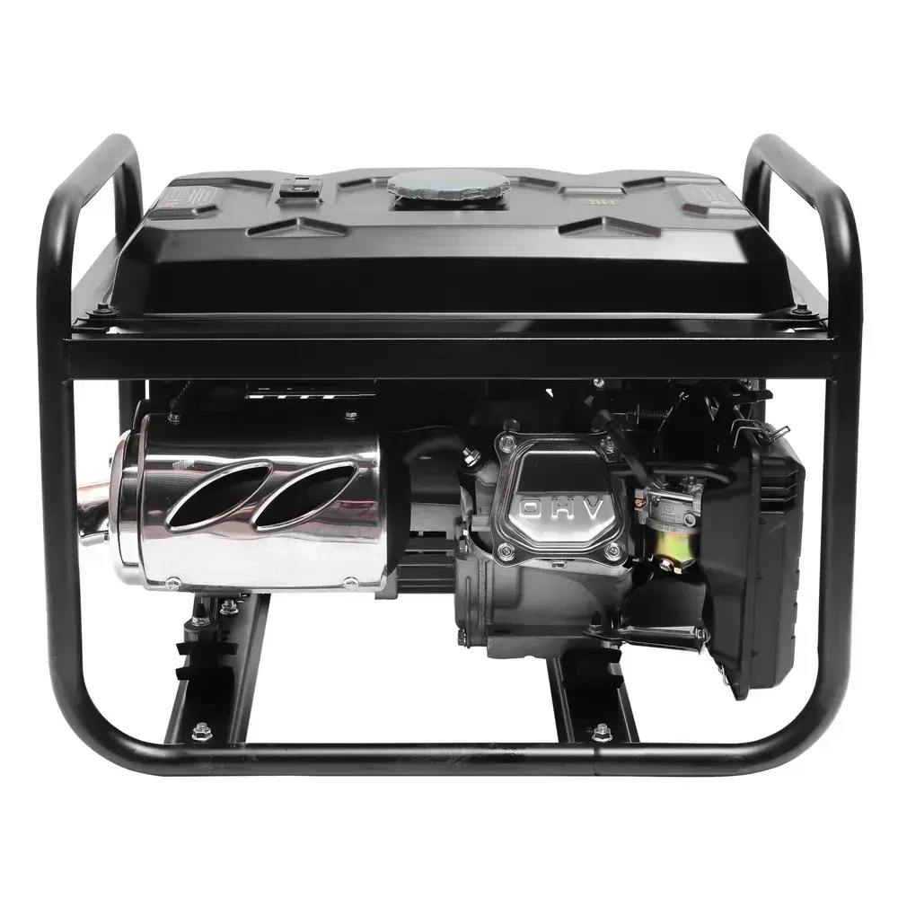 Генератор бензиновый Электрический Техно-Дон БГ-4500 ( 4,75 кВа полная мощность, 220В, 12В, 3,2 3,5 кВт 50 Гц, 7 л.с Ручной стартер Электростанция для Дома)