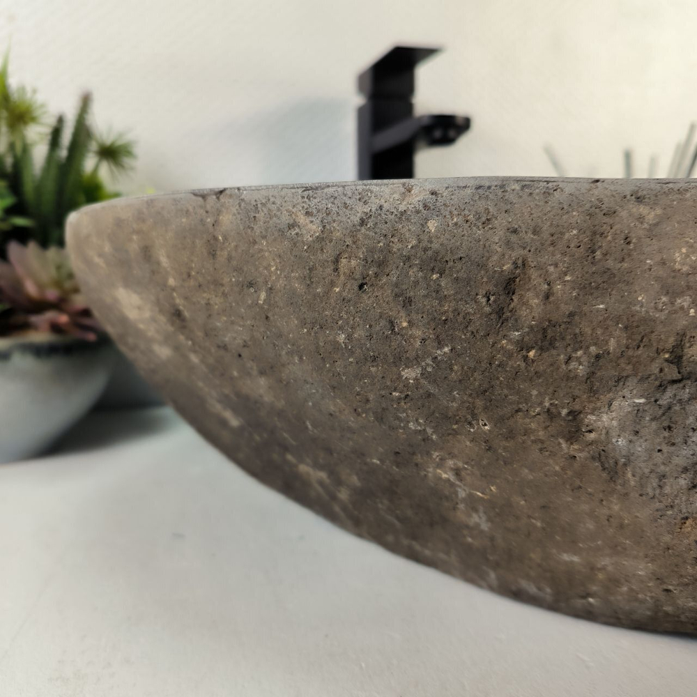 Каменная раковина из речного камня RS-05291 (48*45*15) 0857 из натурального камня