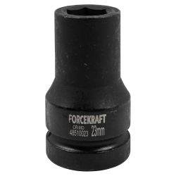Головка ударная глубокая 1'', 23мм (6гр.) FORCEKRAFT FK-48510023