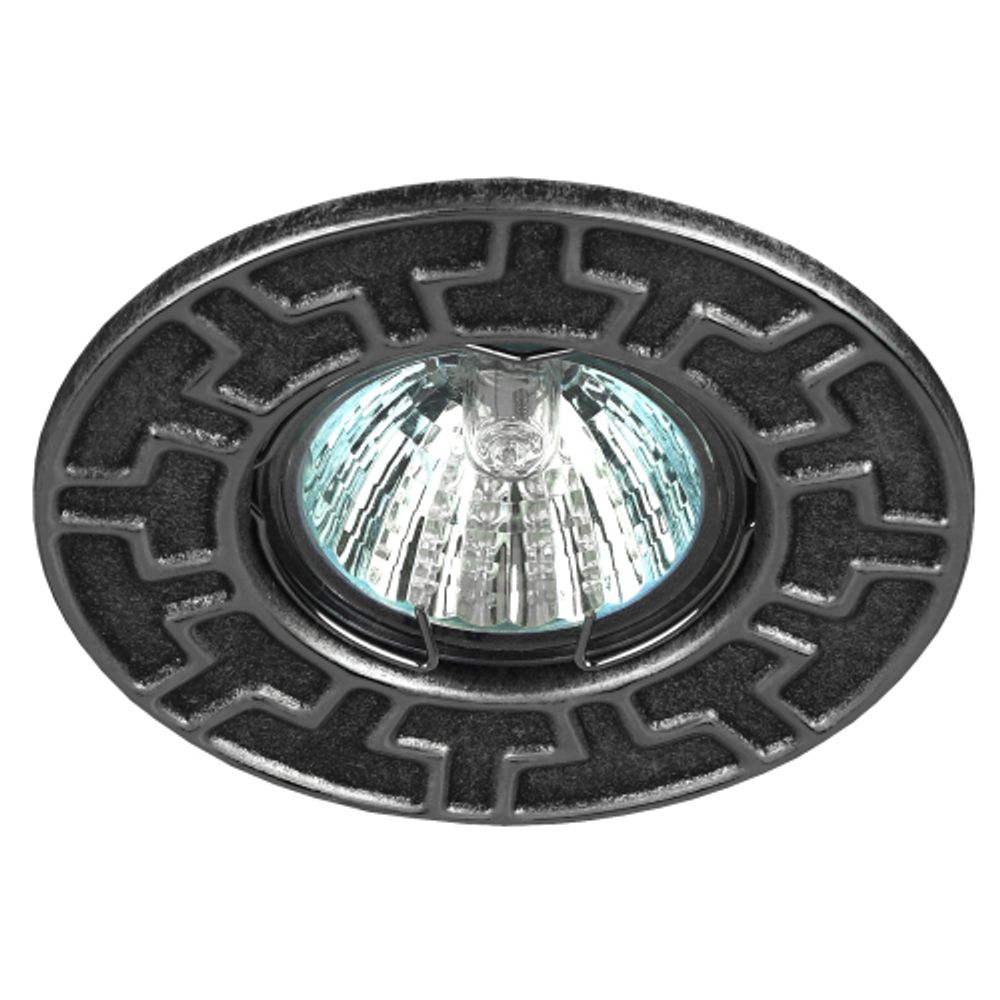 ST5 CH/BK Светильник ЭРА штампованный MR16,12V/220V, 50W черный/хром