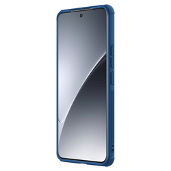 Противоударный чехол синего цвета от Nillkin для Xiaomi 15 Pro, серия Super Frosted Shield Pro