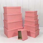 Коробка 34х26х15.3 см Набор 10 шт (Розовый)