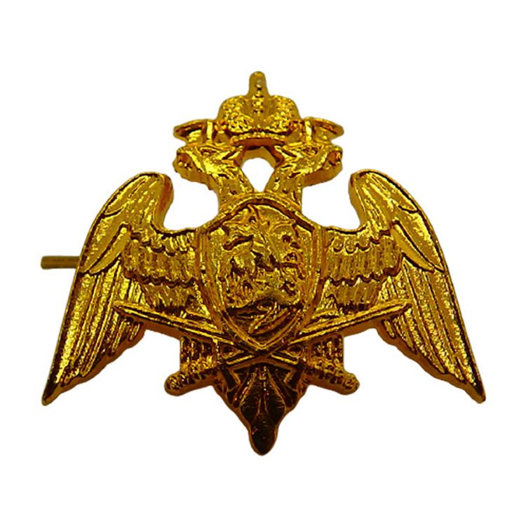 Эмблема петличная Росгвардия, металл. золотой