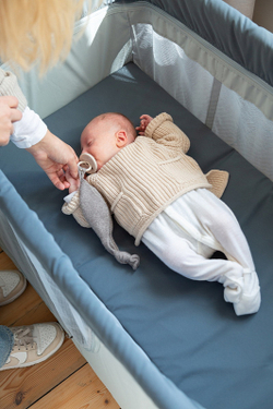 Детская люлька-кроватка-манеж Beaba Lit Parapluie 3 в 1 946001 MINERAL GRIS