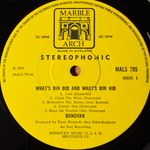 Donovan ‎– What's Bin Did And What's Bin Hid (Англия 1969г.)