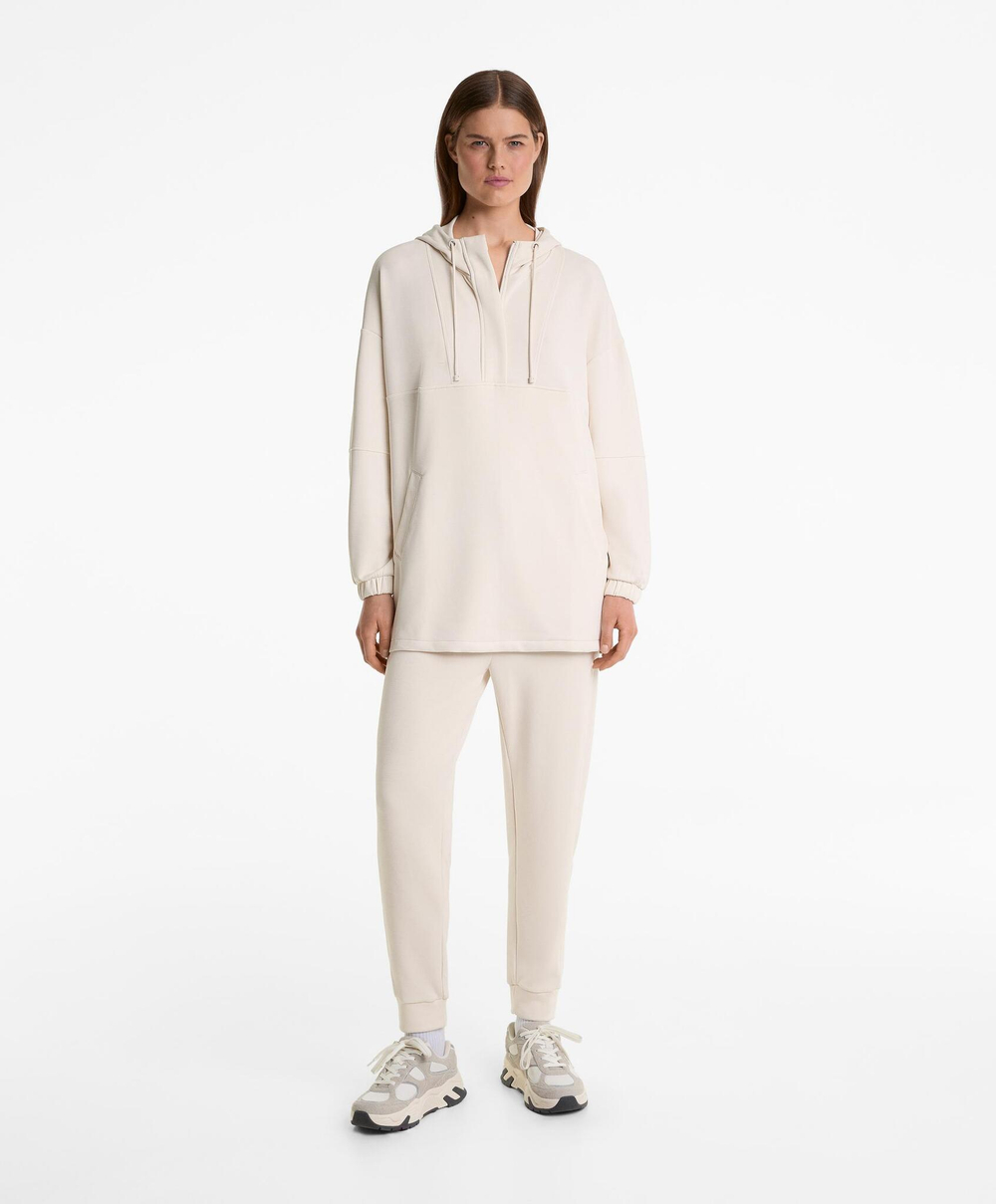 Oysho Толстовка оверсайз с модалом, бежевый