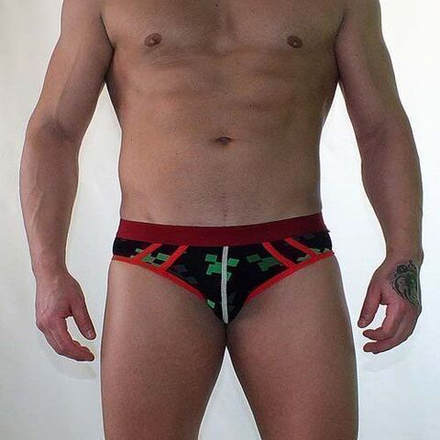 Трусы мужские брифы черные с красной окантовкой Van Baam VB0219